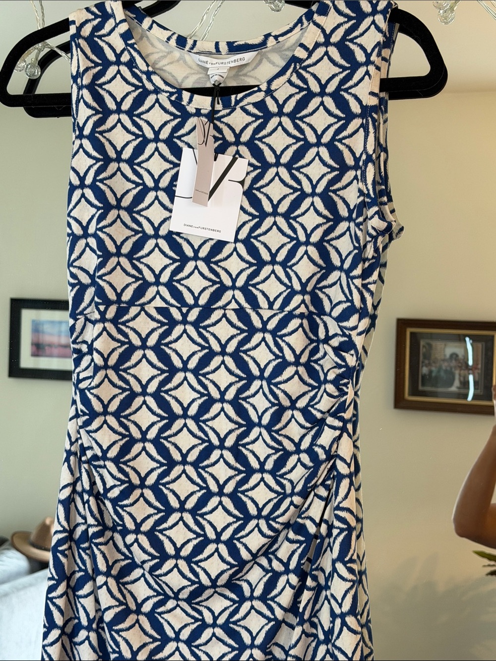 NWT Diane Von Furstenberg Selene Ikat Batik Sheath Dress